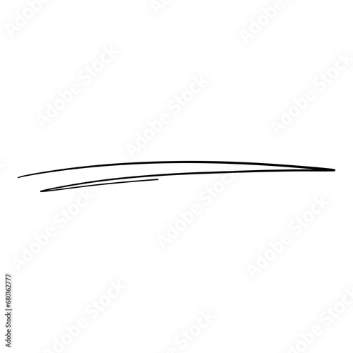 Calligraphy swoosh wavy line vector elements set