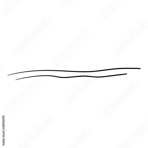 Calligraphy swoosh wavy line vector elements set