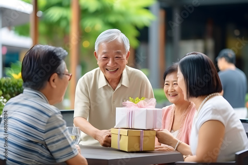 Multi-generational group enjoying cheerful bonding and laughter together