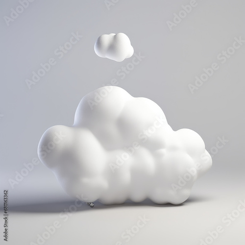 blender style 3d icon cloud system photo