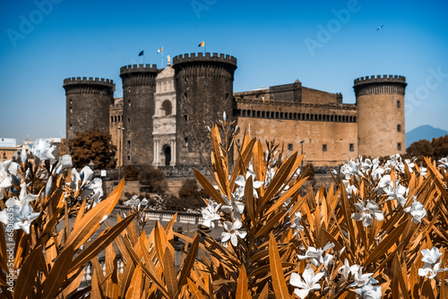 the Castle of Naples, also called Maschio Angioino or Castel Nuovo, stands in the city center, a few meters from the port photo