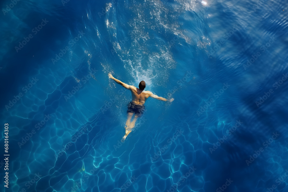 Individual Swimming Trip in the Blue Ocean