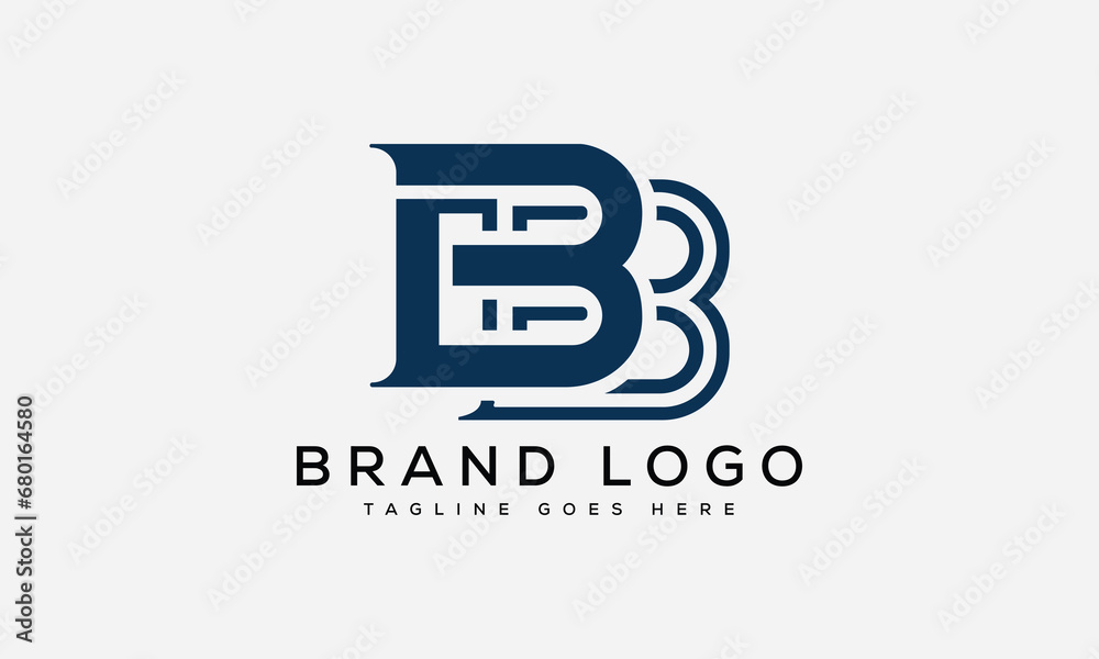 letter BB logo design vector template design for brand. - obrazy, fototapety, plakaty 