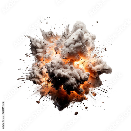 Tapety artystyczne Fire explosion on isolated with transparent concept