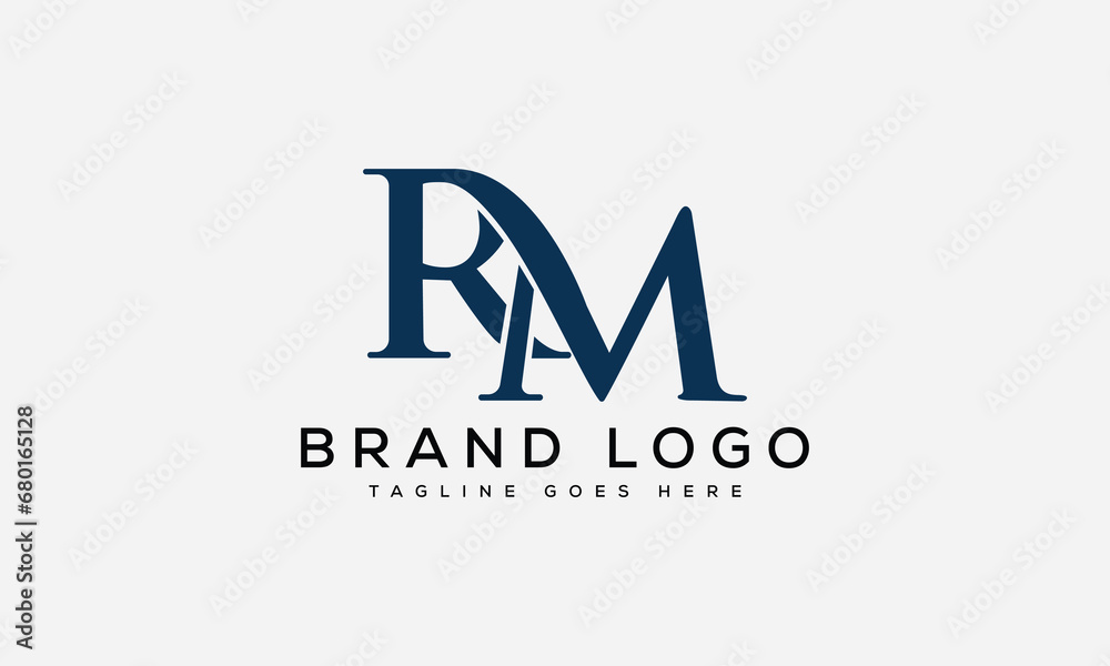 letter RM logo design vector template design for brand.