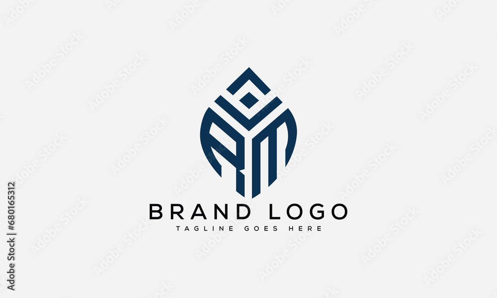 letter RM logo design vector template design for brand.