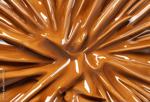 Melted caramel background, Generative AI photo