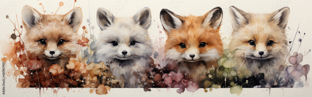 watercolor animals