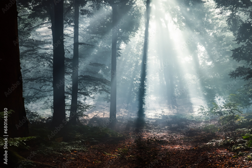 Fototapeta premium 自然の光線 Rays of light in nature