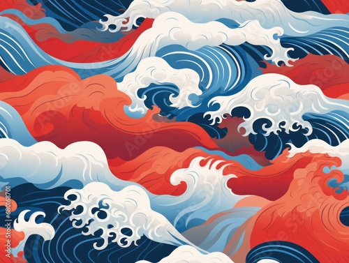 seamless pattern template wave