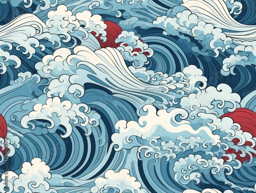 seamless pattern template wave