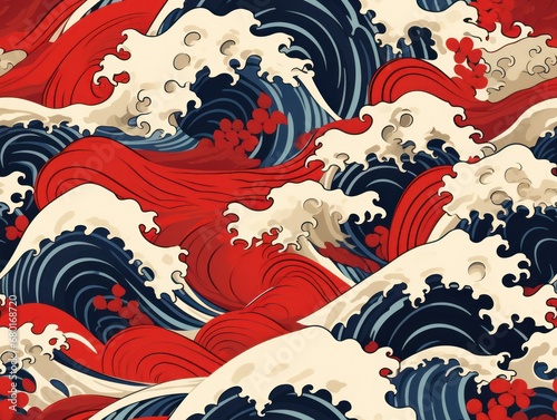 seamless pattern template wave