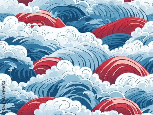 seamless pattern template wave