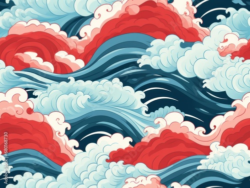 seamless pattern template wave