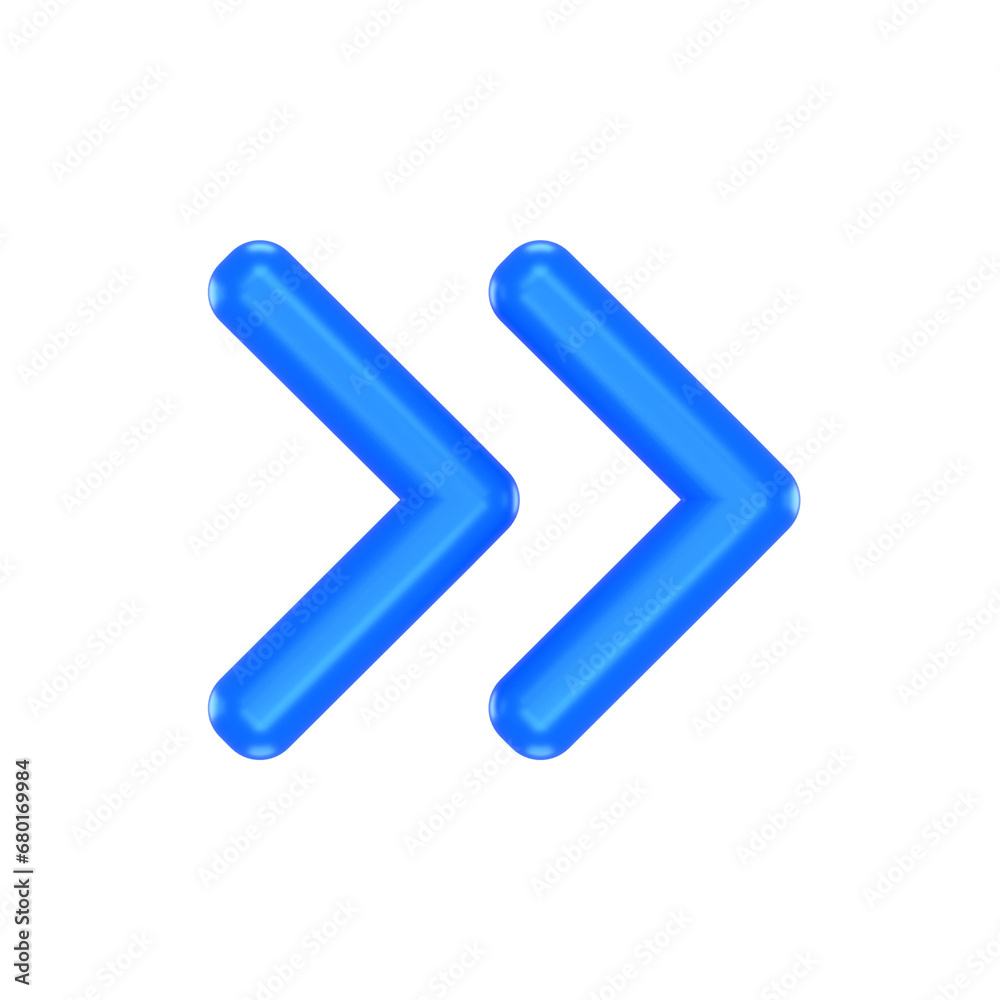 3D icon of a blue arrow 3D icon of a blue arrow