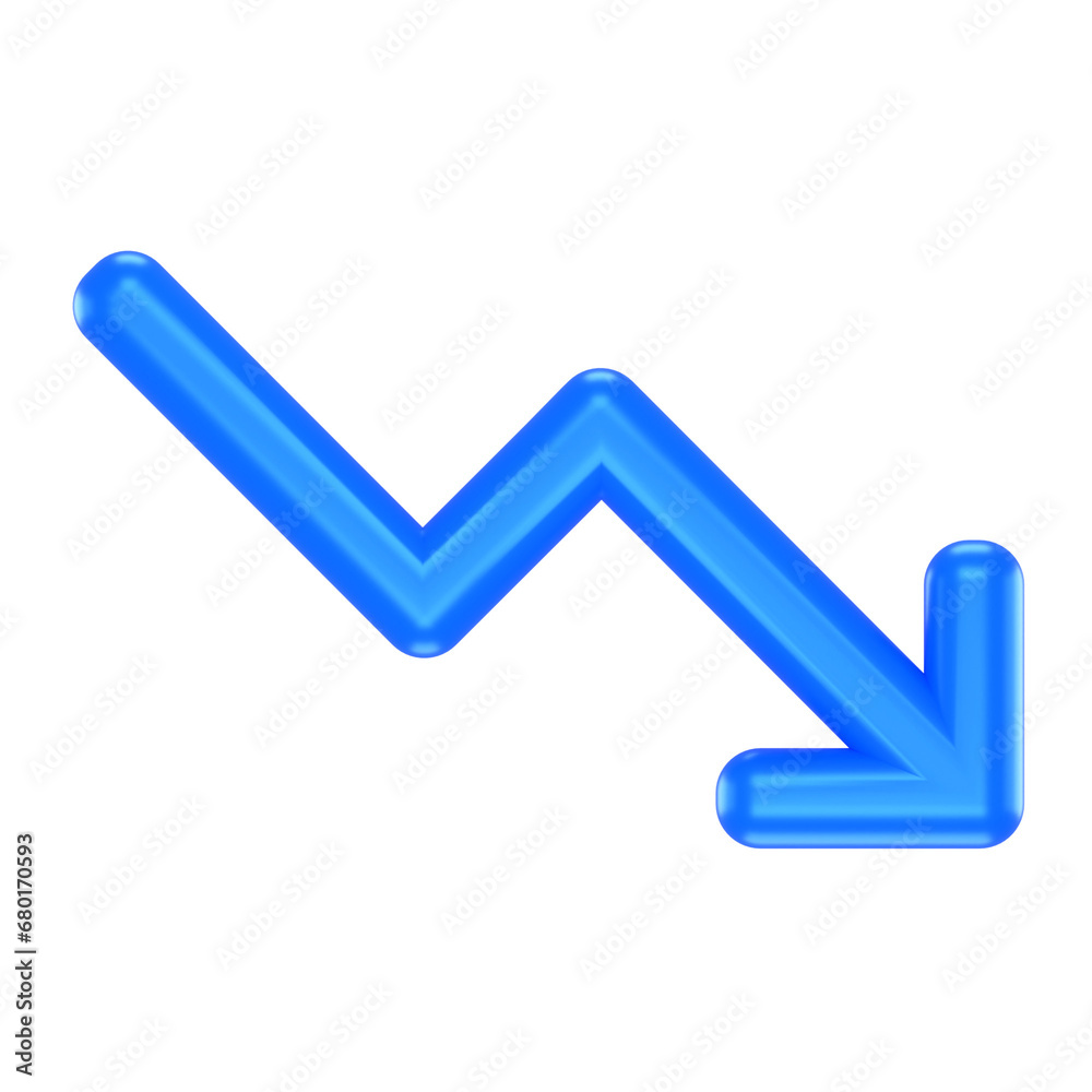 3D icon of a blue arrow 3D icon of a blue arrow