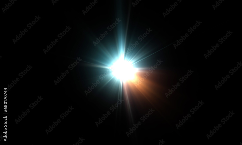 PSD Light flare, Glowing light explodes. Light effect. ray. shining sun, bright flash.