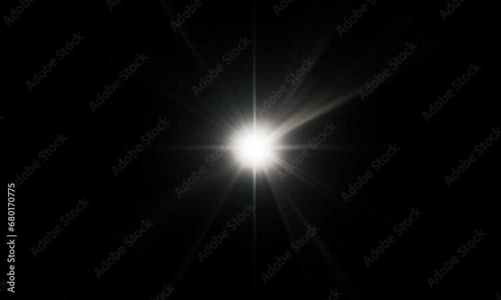 PSD Light flare, Glowing light explodes. Light effect. ray. shining sun, bright flash.