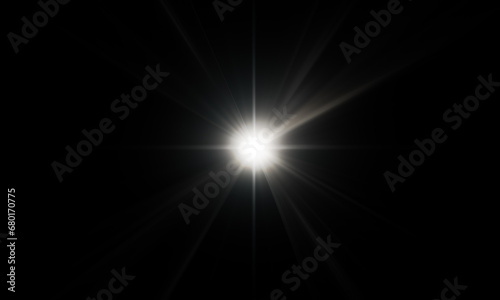 Fototapeta Naklejka Na Ścianę i Meble -  PSD Light flare, Glowing light explodes. Light effect. ray. shining sun, bright flash.