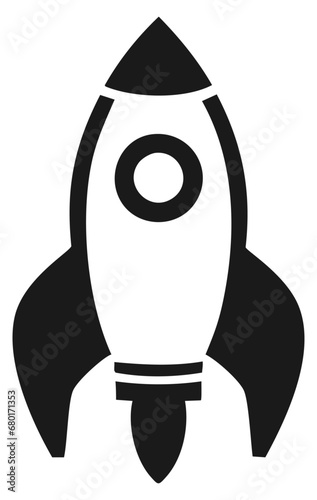 ロケットのアイコン 黒