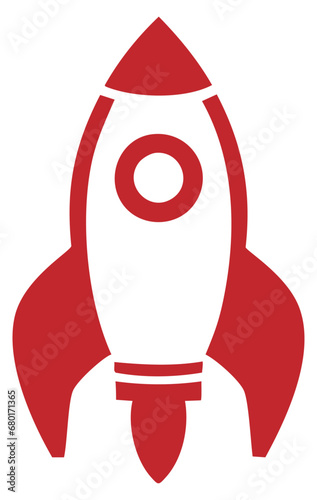 ロケットのアイコン 赤