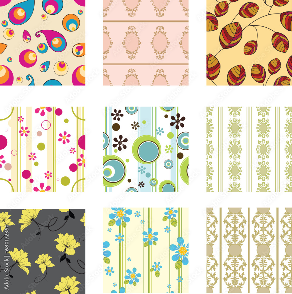 set of mixed coloring patterns set of mixed coloring patterns