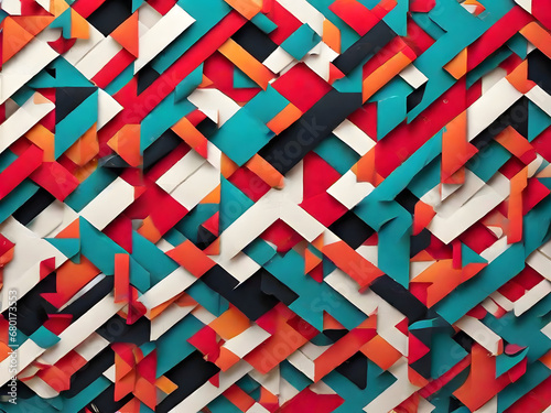 Modern Geometric Boho Abstract background texture. Image is generated with the use of an Artificial intelligence