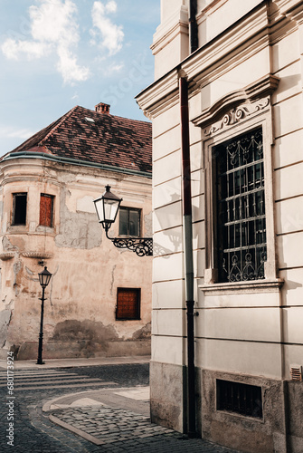 Фотография Vertical photo of historic city center in Trnava city - Slovakia