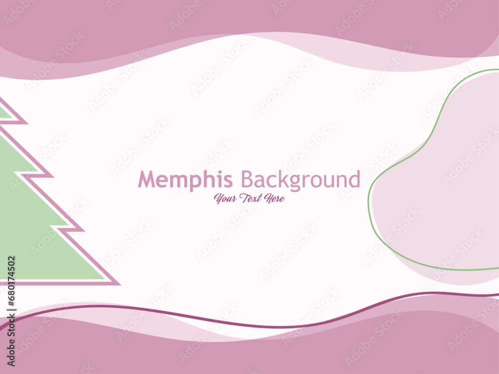 Simple Memphis Style Template Design