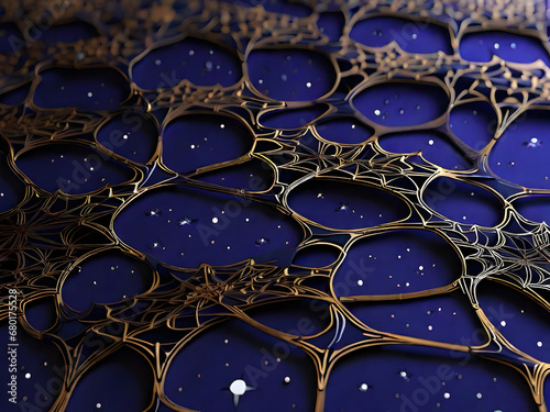 An interesting background texture that mimics the intricate patterns of a star's web. Image is generated with the use of an Artificial intelligence