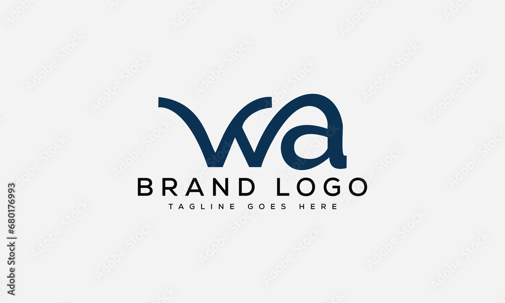 letter WA logo design vector template design for brand. letter WA logo design vector template design for brand.