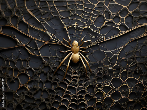 An interesting background texture that mimics the intricate patterns of a spider's web. Image is generated with the use of an Artificial intelligence