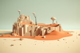 Illustration of drought in a desert