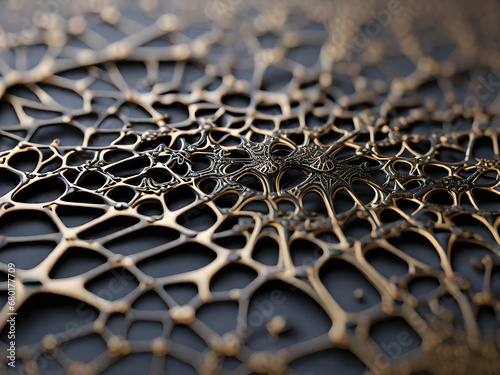An interesting background texture that mimics the intricate patterns of a spider's web. Image is generated with the use of an Artificial intelligence