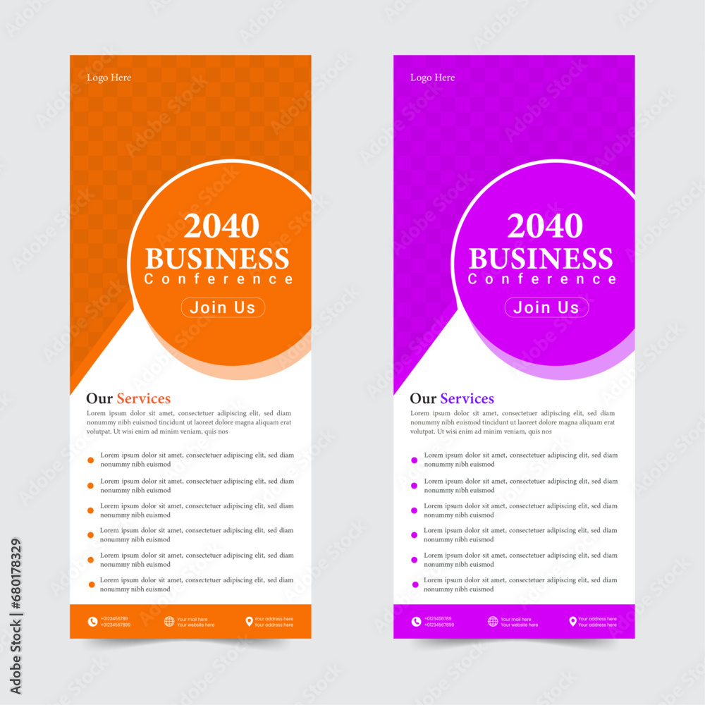 Business Roll Up Banner Design Template And Use Billboard Poster .