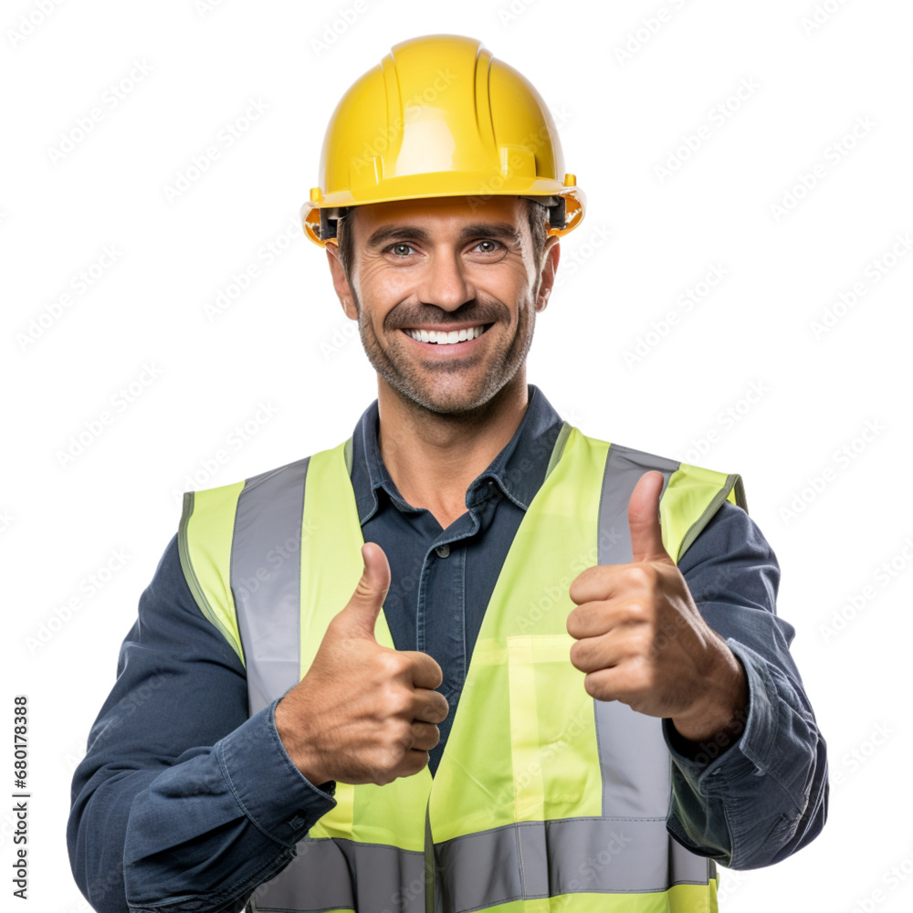 smiling construction worker smiling construction worker