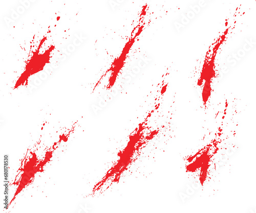 Collection of dripping spray blood set