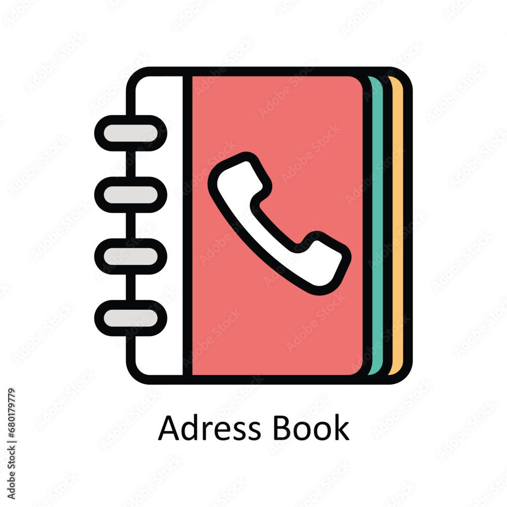 Address Book vector filled outline Icon Design illustration. Business And Management Symbol on White background EPS 10 File Address Book vector filled outline Icon Design illustration. Business And Management Symbol on White background EPS 10 File