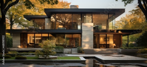 Contemporary Home Architecture with minimalistic facade