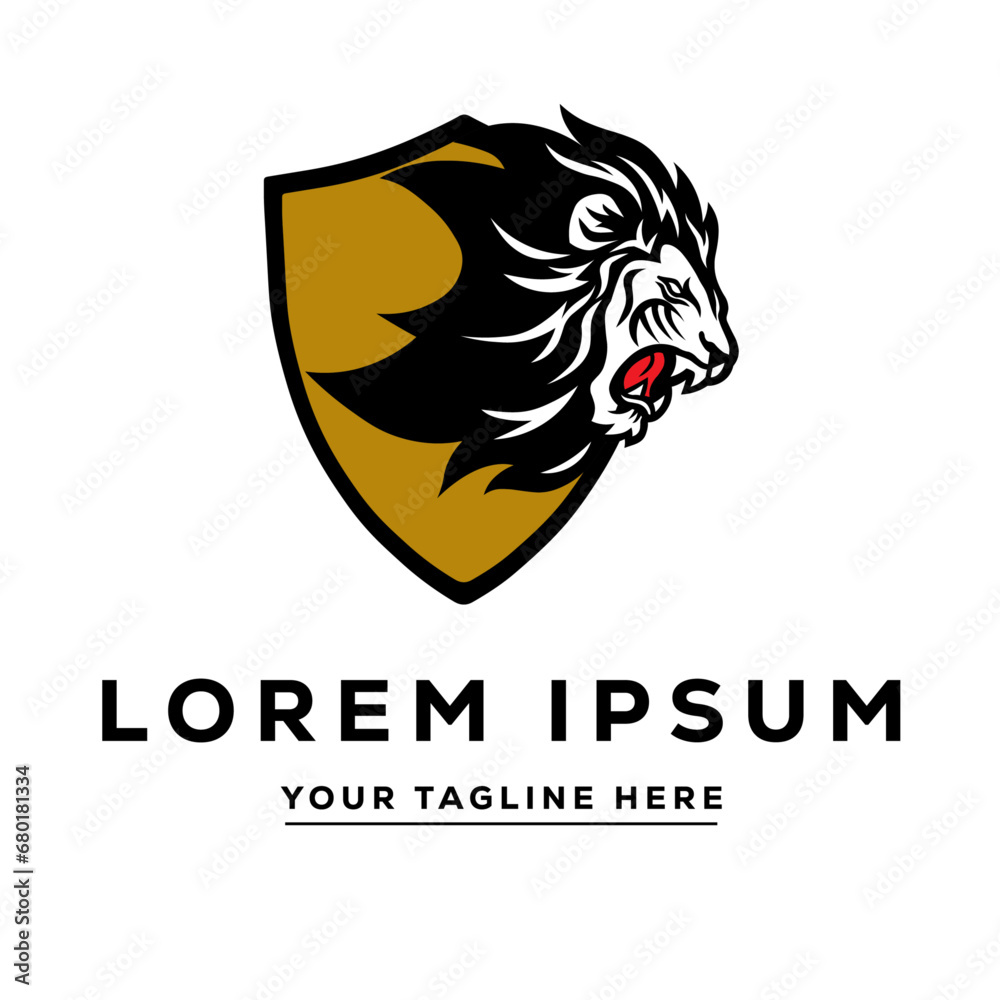 head lion emblem vector head lion emblem vector