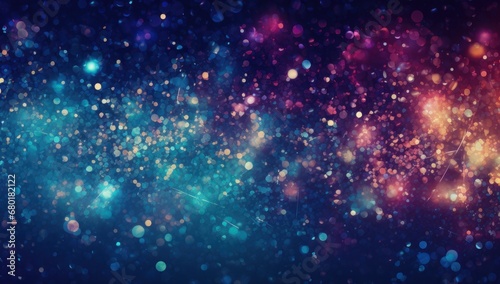Abstract starry background with blue and pink hues, ideal for festive and celebratory designs. photo