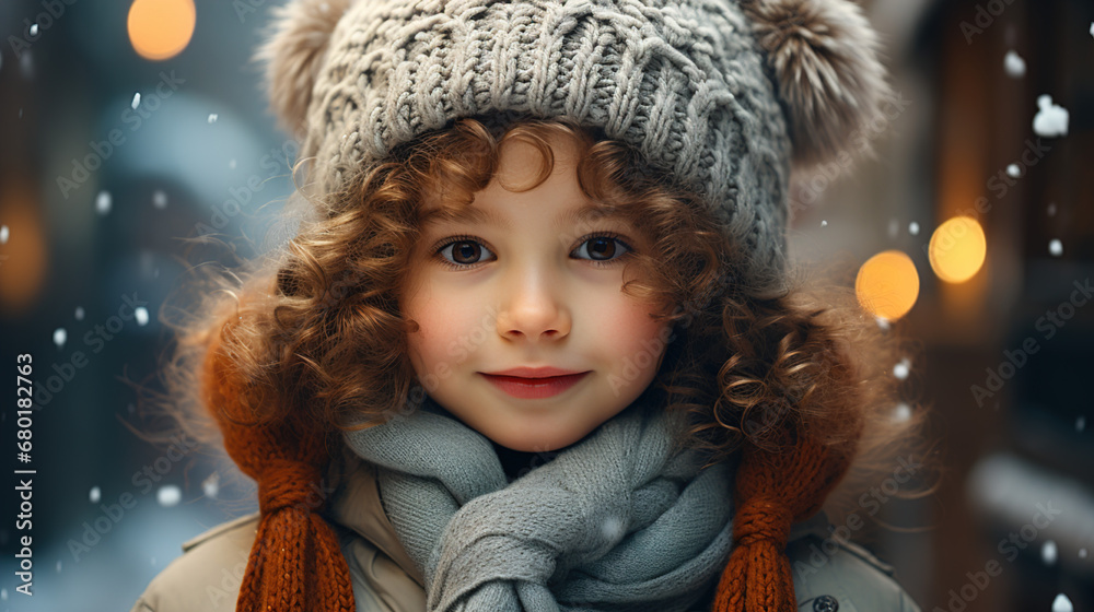 Portrait of a girl in winter Portrait of a girl in winter