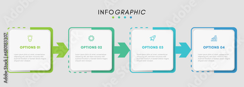 Vector infographic design template with icons and 4 steps.