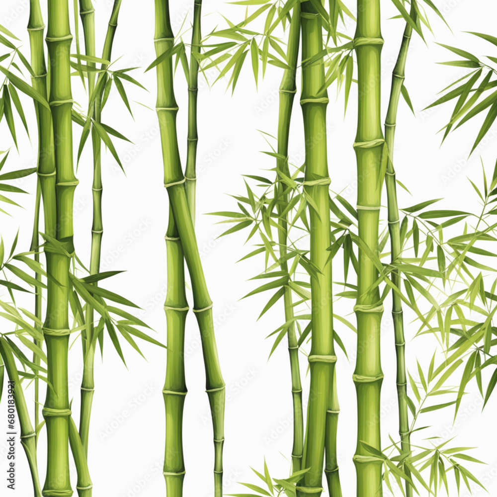 Fototapeta premium Bamboo Isolated 