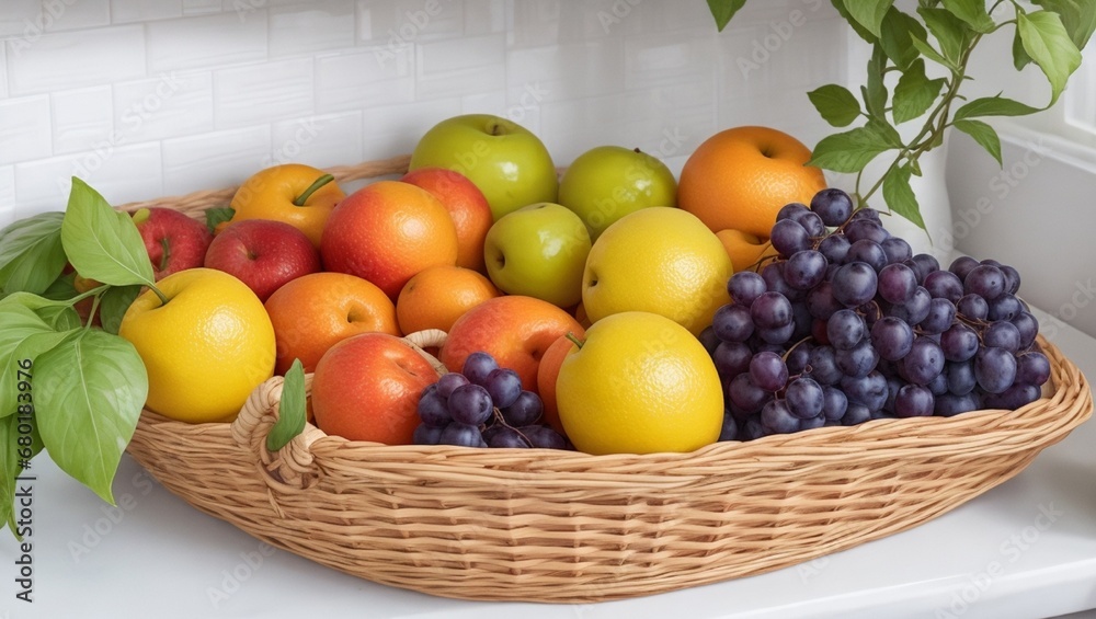 fresh fruits in basket fresh fruits in basket