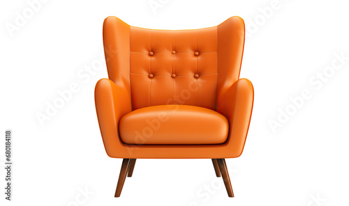 Designer leather armchair  cut out