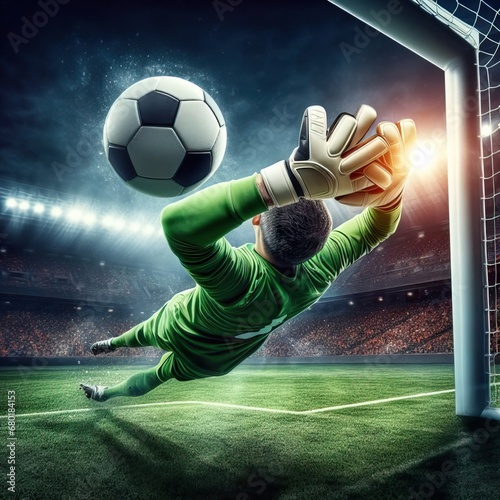 Images of football such as a ball, blocking a goal stadium and football and everything related to the sport of football photo