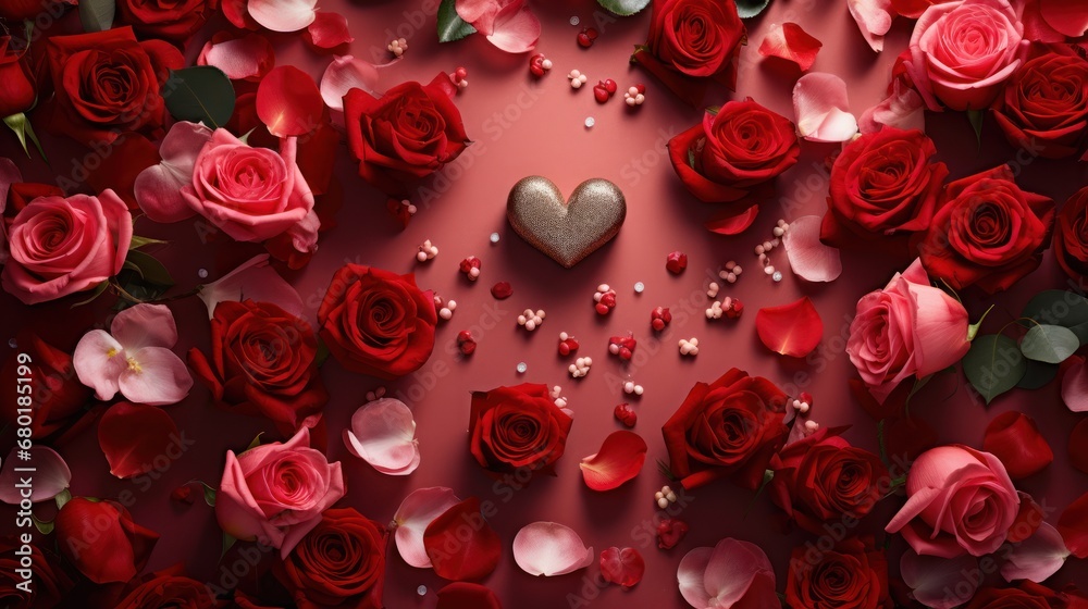 a bunch of red roses with a heart in the middle of them and a few other red roses on the bottom of the picture and a heart in the middle of the middle. a bunch of red roses with a heart in the middle of them and a few other red roses on the bottom of the picture and a heart in the middle of the middle.