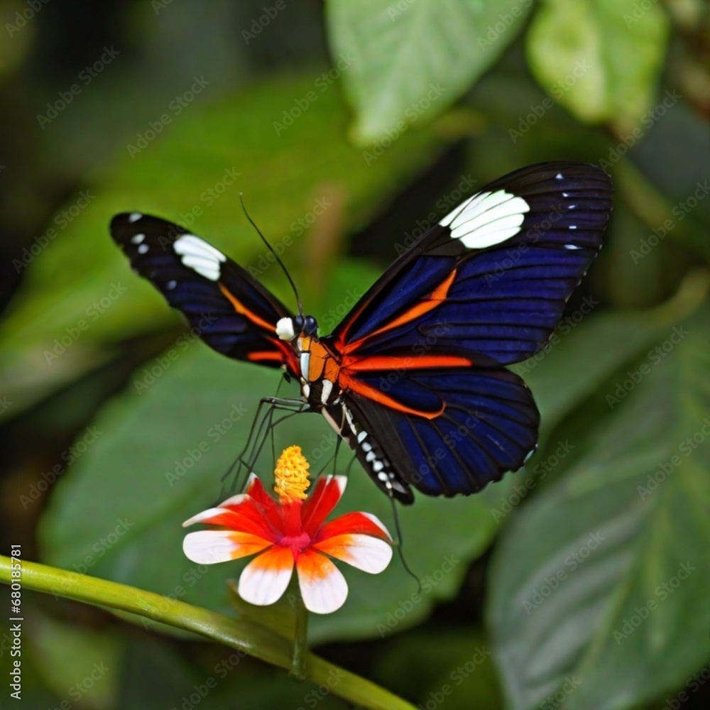Fototapeta premium butterfly on flower