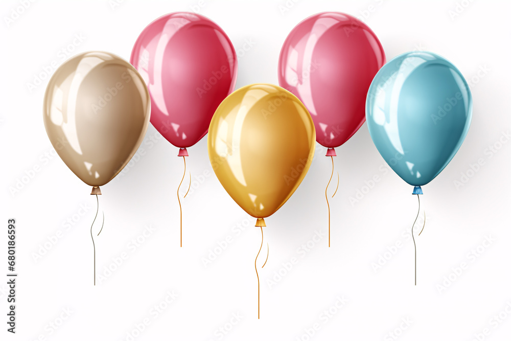 Decorative multihued helium balloons perfect for a celebration, nuptials or festivity.